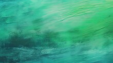 Abstract Painting Of Green And Blue Watercolor With Stains And Imperfections