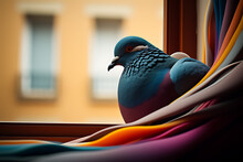 Abstract Pigeon On The Window, , Bird, Dove, Animal, Nature, Feather, Wildlife, Grey, Wing, Beak, Gray, Portrait, City, Wild, Blue, Pigeons, Eye, Feathers, 