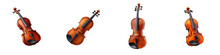 Violin Clipart Collection, Vector, Icons Isolated On Transparent Background