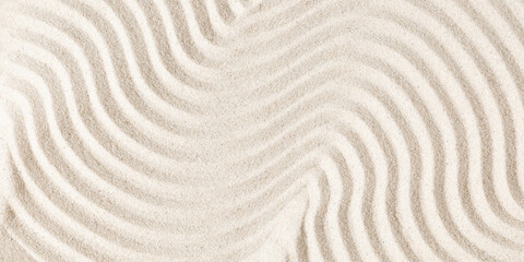 sand pattern as background. zen pattern in white sand. beach sand texture in summer sun.