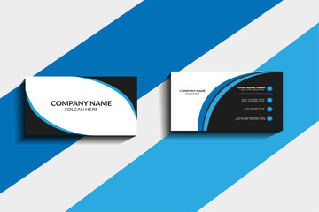 Stylish and straightforward business card design.a contemporary business card with the company's logo template for a vector business card 