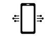 Mobile phone flat app icon minimalist web symbol black sign
