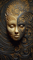 Wall Mural - A close up of a sculpture of a woman