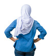 © Krakenimages.com - Middle age eastern arab woman wearing arabian hijab over isolated background standing backwards looking away with arms on body
