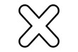 close 10 line icon error app symbol black X web sign