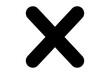 close web icon black cross x symbol app sign art