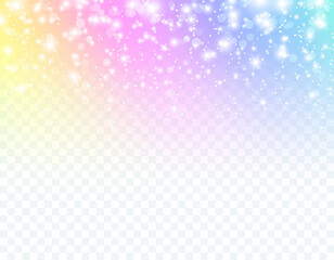 unicorn gradient isolated on transparent background. rainbow dream, princess, fantasy or fairy tail 