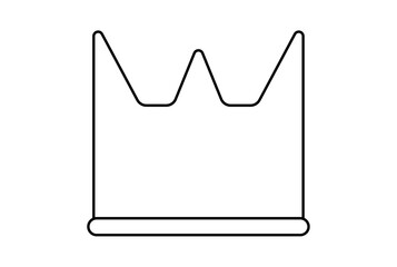 Wall Mural - crown line icon minimalist king symbol art royal sign artwork