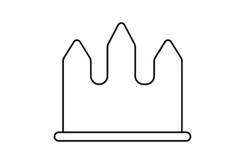 Wall Mural - crown line icon minimalist king symbol art royal sign artwork