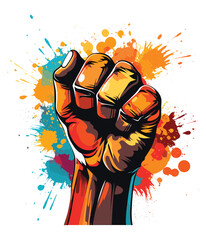 Stop racism hand, human rights day concept