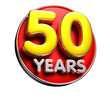 © Thitimon - 50 Years 3D illustration. Advertising signs. Product design. Product sales.