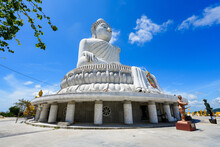The Great Buddha Of Phuket Aka Ming Mongkol Buddha, Is A Seated Maravijaya Buddha Statue Made Of Concrete And Covered In White Burmese Marble Tiles. It Sits On Top Of A Hill On Phuket Island, Thailand