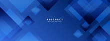 Abstract Blue Square Shape With Futuristic Concept Background