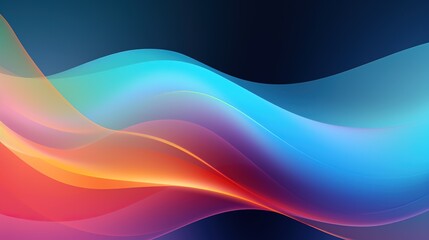 Wall Mural - Colorful gradient flowing shapes background