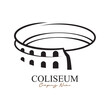 vector abstract rome coliseum italy symbol