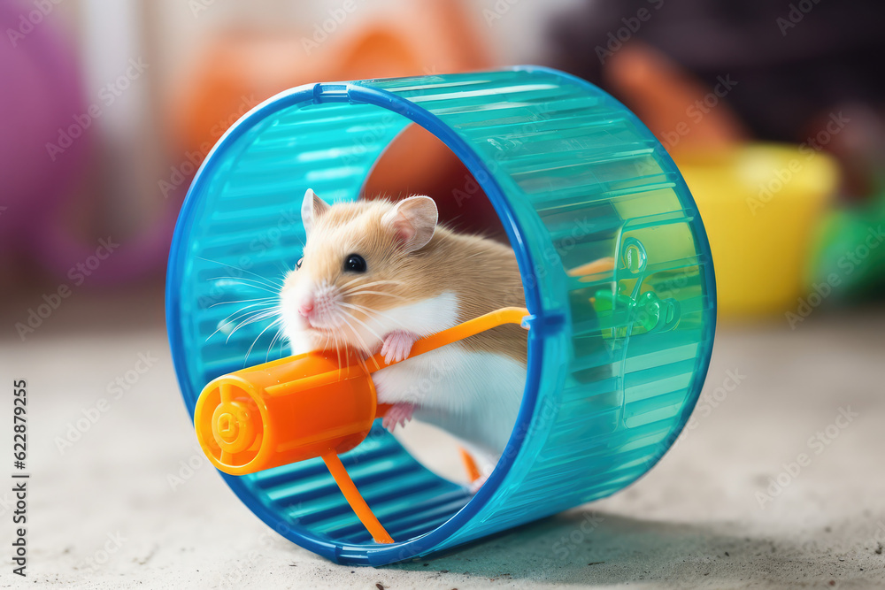 Picture of A hamster running on a wheel in its cage, reflecting the popularity of ...