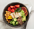 © bit24 - Summer buddha bowl, healthy and balanced food.
