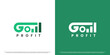 © Morvana - Go profit logo design illustration. Simple data icon logotype go profit diagram chart trading bar growth index traffic graph finance finance business abstract company business.