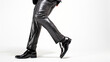 © PETR BABKIN - legs of a professional ballroom dancer close-up. Generative Ai.
