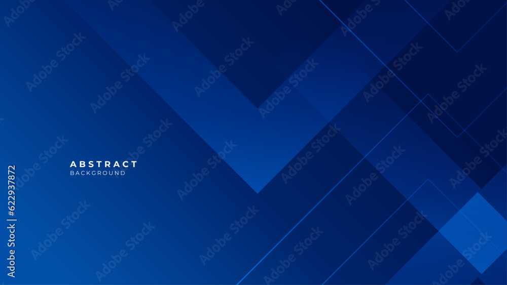 Modern Blue geometric shapes abstract technology background. Stock ...
