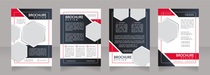 Wall Mural - business and industry solutions blank brochure design. template set with copy space for text. premad
