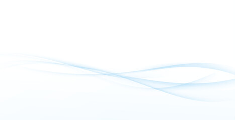 Wall Mural - blue soft swooshy elegantly bend wavy lines abstract background. vector illustration
