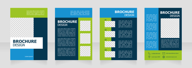 Environment protection strategy blank brochure design. Template set with copy space for text. Premade corporate reports collection. Editable 4 paper pages. Tahoma, Myriad Pro fonts used