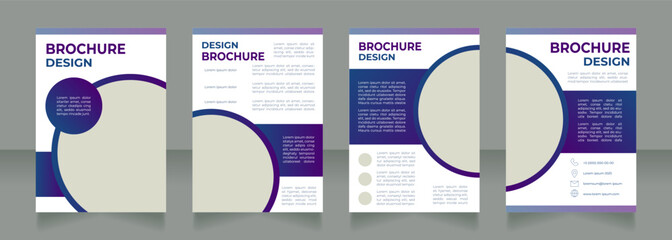 Business activities coordination blank brochure design. Management. Template set with copy space for text. Premade corporate reports collection. Editable 4 paper pages. Montserrat font used