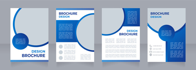 Wall Mural - Corporate culture benefits blank brochure design. Work environment. Template set with copy space for text. Premade corporate reports collection. Editable 4 paper pages. Montserrat font used