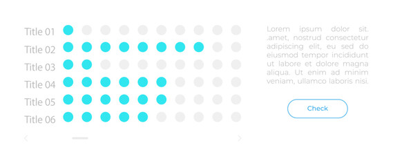 Wall Mural - dot chart ui element template. editable isolated vector dashboard component. flat user interface. vi