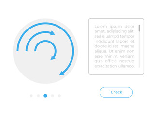 Wall Mural - circular arrows chart ui element template. editable isolated vector dashboard component. flat user i