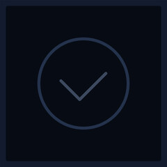 Wall Mural - inactive approve button ui element template. editable isolated vector dashboard component. flat user