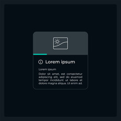 Wall Mural - image information ui element template. editable isolated vector dashboard component. flat user inter