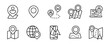 © elmantastic - location line icon collection global map navigation pinpoint direction symbol illustration vector design