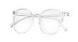© New Africa - Stylish glasses with transparent frame isolated on white