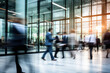 © evening_tao - Business blur hurried characters in a modern business building