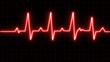Beautiful healthy electrocardiogram or ECG. One pulse line. ECG heartbeat monitor, cardiogram heart pulse line wave. Electrocardiogram medical background.