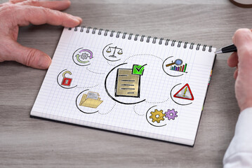 Wall Mural - Validation concept on a notepad