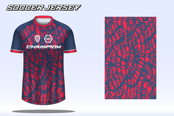 Soccer jersey sport shirt design template	
