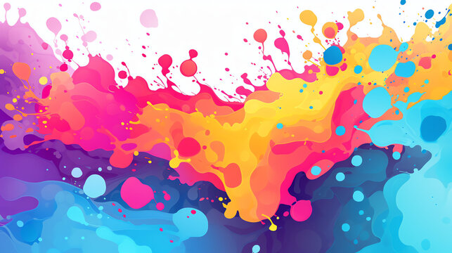 Wall Mural -  - colorful blobs background - generative ai