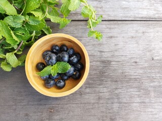 Sticker - Blueberry fruit on the bowl