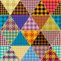 Fototapete - Textille patchwork pattern. Seamless Vector image.
