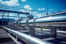 Industrial Pipelines For Gas And Methane Transportation