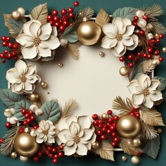 illustration of christmas background, ai generated