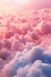 Leinwandbild Motiv fluffy pink cotton candy cloud texture background