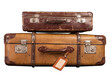 Leinwandbild Motiv two old suitcases PNG file