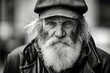 Timeless Reflections: Close-Up Portrait of an Elderly Man with a Weathered Expression