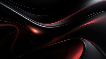 abstract glossy black wave motion design background