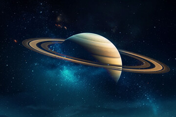Wall Mural - saturn, surface and world in space, universe and galaxy for science research, astrology and planet e