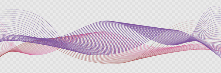 Wall Mural - abstract background with glowing wave. purple and red gradient flowing wave lines. modern wave lines